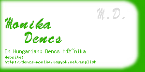 monika dencs business card